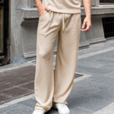 jogger beige set signorile para hombre
