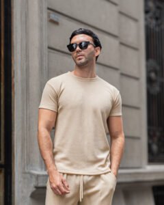Polo Beige Set Classic Signorile para Hombre