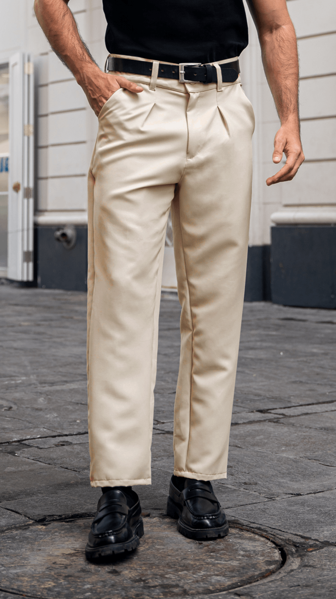 Pantalon Clasico Hueso-1