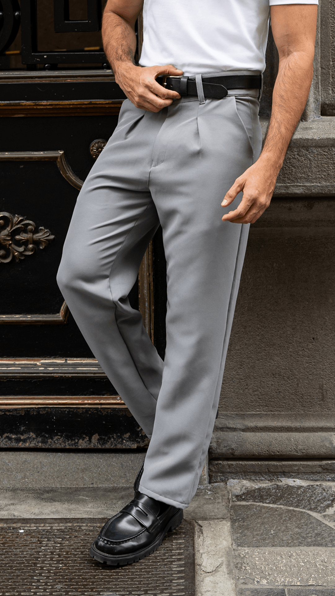 Pantalon Clasico Plomo Claro 2