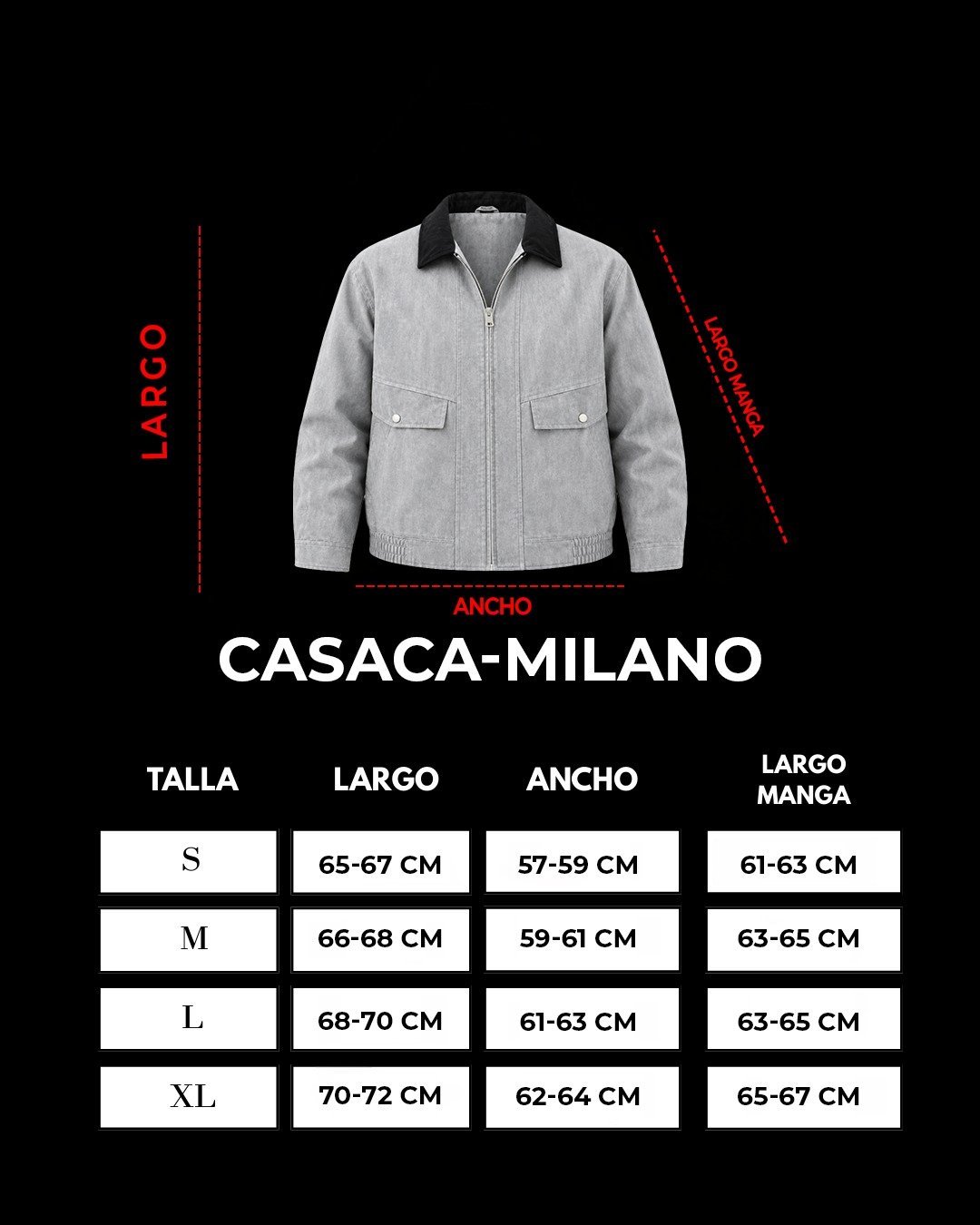 CASACA-MILANO-MEDIDAS